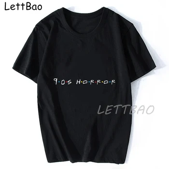 Halloween Harajuku T Shirt Ženy Ullzang Horor Priateľmi Letné T-shirt Vtipné Karikatúry Grafiky, Tričko 90. rokov Fashion Top Tees Muž