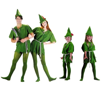 Halloween kostým party šaty Zelené elfovia Peter pan Role-playing oblečenie doprava Zadarmo