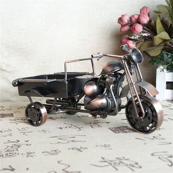 Hand-made kovov kovový krúžok železa dekorácie, remeselné pekný troch-kolesové motocykel kovový krúžok Veľkonočné figúrky