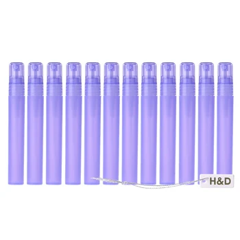 H&D 10 ML Rozprašovač Prázdne Matný Plastové fľaše Sprej Farebné Naplniteľné Vôňa Parfum Vôňa Vzorky Fľaša na Cestovanie Strany
