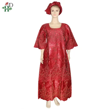H&D africkej ženy korálkové šaty výšivky dashiki maxi šaty plus veľkosť ankara župan africaine pour femme nigérijský hlavu zábaly