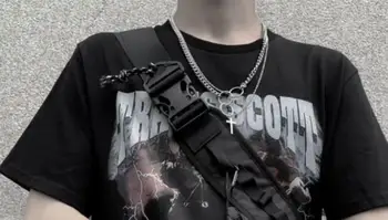 Harajuku 90. rokov estetické doplnky mužov kríž náhrdelník collares mujer moda 2020 hip hop šperky igirl e chlapec reťaze Punk Pár