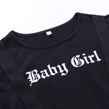 Harajuku List Gotický T Shirt Ženy 2021 Letné Tričká Duté Topy Tees Streetwear Plodín Top Bežné Black Goth Tričko