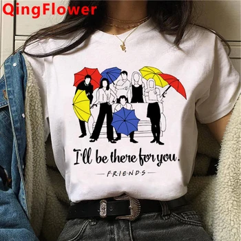 Harajuku Priateľov Tv Show Legrační Karikatúra T Shirt Ženy Ullzang Anime Grafické T-shirt Lete 90. rokov Tričko Fashion Top Tees Žena