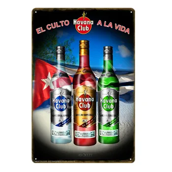 Havana Club Doska Taliansko Pivo Martini Vintage Kovové Lišty, Kaviareň, Pub, Bar Dekoratívne Prihlásiť Samolepky Na Stenu Umenie Plagátu Domova