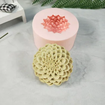 HC0208Dahlia 3D mydlo formy kvet anemone tvar silikónové mydlo 3D tortu formy tortové želé cukríky, čokoládové dekorácie pečenie nástroj plesní