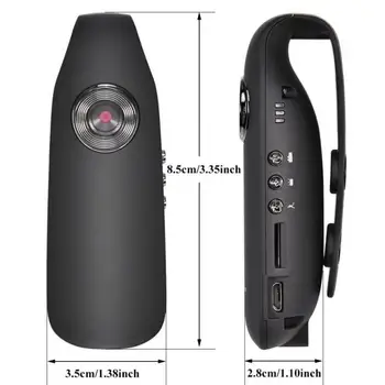 HD 1080P 130 Stupeň Mini Videokamera Dash Cam Policajný Orgán na Motocykel, Bicykel, Pohyb Kamery NÁS PLUG Podpora Detekcie Pohybu R20