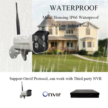 HD 1080P 2MP WiFi IP Kamera, Bezdrôtové Onvif CCTV Kamery Home Security Dohľadu Micro SD Kartu Exteriérový Vodotesný Fotoaparát