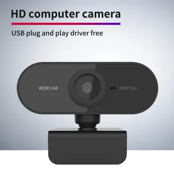 HD 1080P Webcam Počítač камера S Mikrofónom USB Konektor Otočná Kamera Pre videohovory Konferencie Práce Live Vysielanie