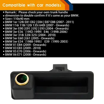 HD 1280x720p Auto Zozadu na Zadnej strane Kamera pre BMW 3er E36 E90 E91 E92 E93 I135 X6 E71 X5 E70 X3 E83 X1 E84 5er E34 E39 E60 E61