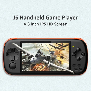 HD Arkádová Hra, Prehrávač Obrazovka Handheld Konzolu Powkiddy J6 4.3 palcov IPS Ľahký Hry Hracie Prvky pre GBA