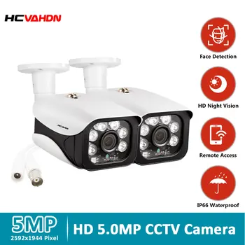 HD Bezpečnostné Kamery Vonkajšie Nepremokavé 5.0 MP AHD TVI CVI Analógové CCTV Kamery Sony IMX335 Varifokálny Infračervené Bullet