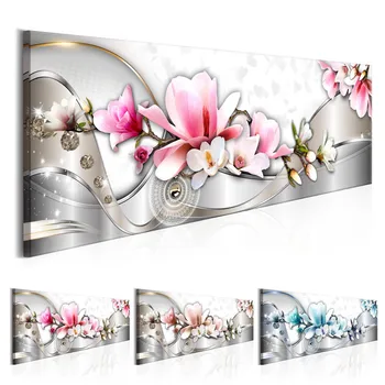 HD Tlač Päťboji Kvet Plátno na Maľovanie Magnolia Vzor Plagáty Vytlačí Wall Art obrázky, Obývacia Izba, Spálňa Decor