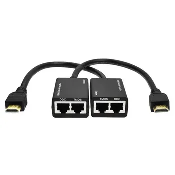 HDMI Cez RJ45 CAT5e CAT6 UTP Ethernet LAN Extender Repeater 1080P 3D 100 stôp
