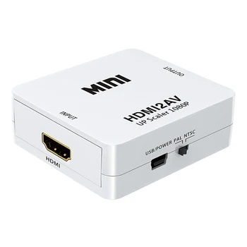 HDMI K AV Scaler Adaptér HD Video Converter Box HDMI RCA AV/CVSB L/R-Video 1080P HDMI2AV Podpora NTSC, PAL