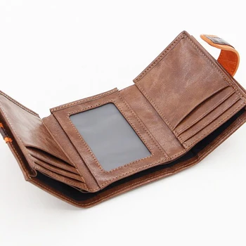 Hearthstone logo peňaženky Krb kameň Hnedá peňaženka Dvojité sklopné PU kožené Pánske karty taška