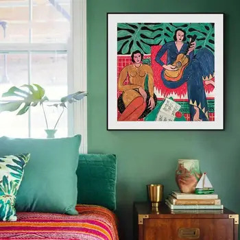 Henri Matisse Taschen Móde, Plagáty A Vytlačí Gitara Dievča Výšku Steny Umelecké Plátno Na Maľovanie Obrázkov Na Obývacia Izba Domova