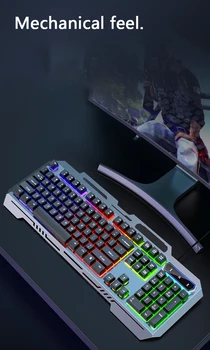 Herné klávesnice a Myši USB Káblové mechanické podsvietenia klávesnice PC Gamer clavier Hráč, Tichý, klávesnice, Myši, Nastavte Pre PC, Notebook