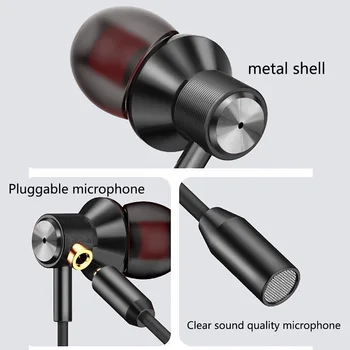 Herný Headset 3,5 mm Káblové Slúchadlá S Mikrofónom Hráč Potlačením Hluku Stereo Kovové Káblové Slúchadlá S Odnímateľný Mikrofón