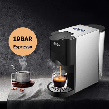 HiBREW 4 v 1 viacero kapsule expresso stroj pre Dolce gusto nespresso ESEpod kávovar powde Kartáčovaný telo z nehrdzavejúcej ocele