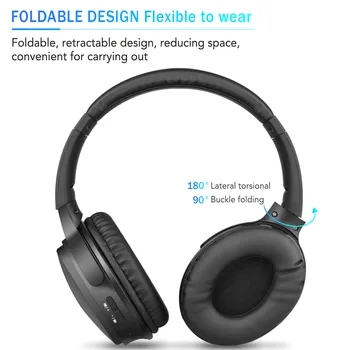 HiFi Stereo Headset Hluku, Zníženie Slúchadlá Bezdrôtové Bluetooth Cez Slúchadlá do Uší s Mikrofónom Hluku Pasívne Blokovanie