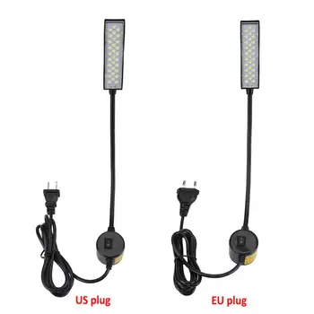 Hign Kvality 30 - LED Svetlo na Čítanie Magnetické Základne Spínač, Montáž na Šijací Stroj Pracovné Svetlo Gooseneck Lampa Šitie Príslušenstvo