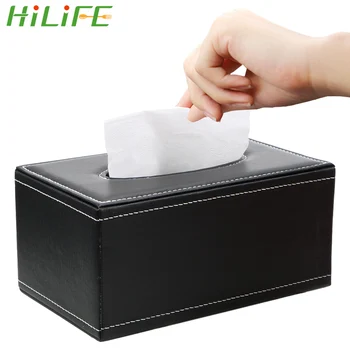 HILIFE Domov Dodávky Obdĺžnikový Tkaniva Papierový Obrúsok Box Papiera Držiak PU Kožené Tkaniva Box Domov Organizácie Proti vlhkosti