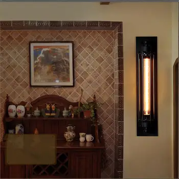 HiMISS Vintage Nástenné Svietidlo Podprsenka Železa Loft Lampy, Spálne, Chodby, Reštaurácia Pub Edison Retro Nástenné Svietidlo Sconces