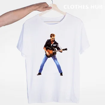 Hipster George Michael životná T-shirt Krátkym rukávom O-Neck Tričko Pre Mužov A Ženy