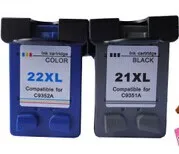 Hisaint Kompatibilný pre HP21XL 22XL C9351A Black C9352A farebné atramentové kazety pre HP PSC 1402 1406 1408 1410 Ink jet tlačiarne