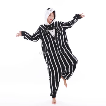 HKSNG Zimné Dospelých Kostry Onesie Kigurumi Pyžamo Lebky Cartoon Cosplay Zvierat oblečenie pre voľný čas Kostým Pre Strany Jumpsuit