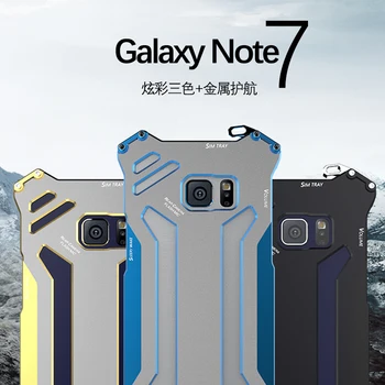 Hliníkové Gundam Brnenie Iron Man obal Pre Samsung Galaxy Poznámka FE Poznámka 7 N9300 Prípade Kryt Telefónu Prípadoch Ochranný plášť Pokožky Taška