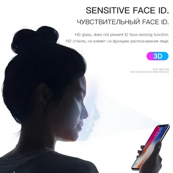 HOCO pre iPhone X XS 3D Full Tvrdeného Skla Film Screen Protector, Ochranný Kryt, Dotykový Displej Ochranu pre iPhone XS Max XR