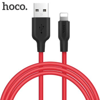 HOCO pre iPhone XS Max Lightning na USB Kábel Rýchle Nabíjanie USB Sync Eco-friendly Silikónový kábel na iPhone 6 6s SE 8 7 plus