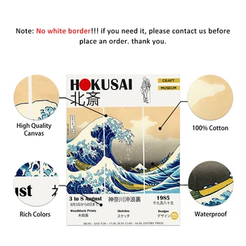 Hokusai Japonský Múzeum Umenia Plátne, Plagát, Tlač Veľká Vlna Výstava Krajiny Nástenné Maľby na Stenu Obrázok pre Obývacia Izba