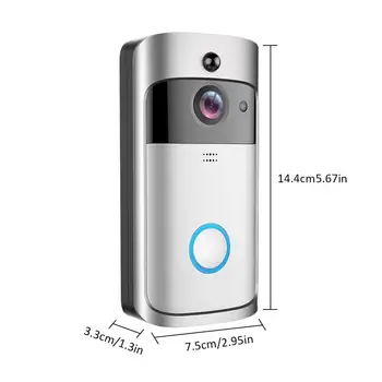Home Video Zvonček Alarm ToSee App PIR Infračervená Detekcia Pohybu Smart WIFI Bezdrôtové Dve Cesty Intercom Zvonček S Responser