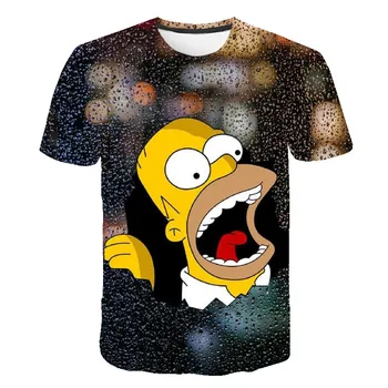Homer Simpsonovci 3d Print T Shirt Bart Simpson House Oblečenie Homer Simpsonovci T-shirt muži / ženy Simpson family T-shirts