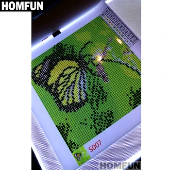 HOMFUN Ultratenké 3,5 mm A4 LED Light Pad Tablet sa Vzťahujú na EU/UK/AU/US/USB Konektor Diamond Výšivky Diamond Maľovanie Cross Stitch