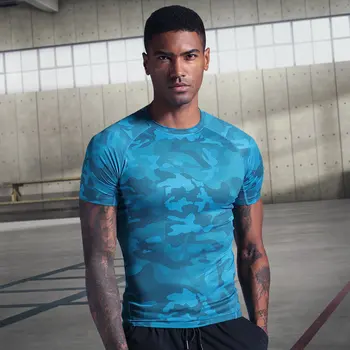 Homme tričko beží dizajnér rýchle sušenie t-košele beh slim fit topy tees šport muž fitness gym t svalov, t košele 2020