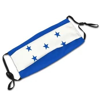 Honduras Vlajka Non-Jednorázové Masky Unisex Dospelých Masky s Filtrami Prachotesný ochranný Kryt Respirátor Úst Utlmiť PM 2.5
