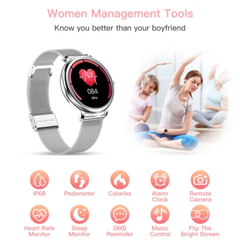 HopoFit smartwatch Reloj Inteligente Mujer Fitness Hodinky Relojes Smart Hodinky, Náramok, Ženy, Šport 2020 smatwach
