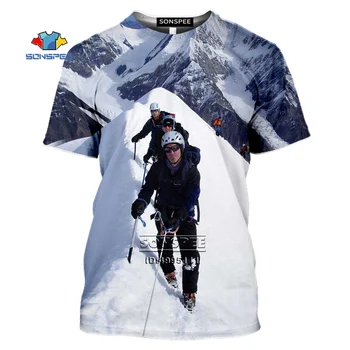 Horolezectvo Turistika Horolezec 3D Tlač Muži T-Shirt Žien T Letné tričko pánske Tričko Bežné Tričká Krátky Rukáv Streetwear