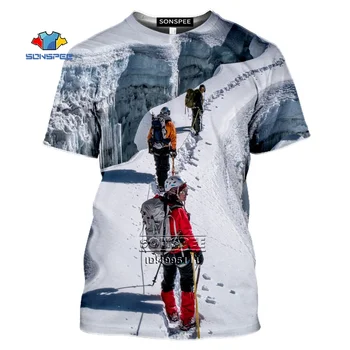 Horolezectvo Turistika Horolezec 3D Tlač Muži T-Shirt Žien T Letné tričko pánske Tričko Bežné Tričká Krátky Rukáv Streetwear