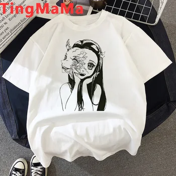 Horor a Manga T Shirt Ženy Zábavné Junji Ito Cartoon Tričko Harajuku Tomie Grafické T-shirt Kawaii Anime Ulzzang Plus Veľkosť Žena