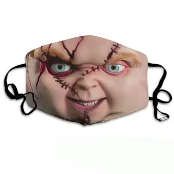 Horor film Chucky Masku na Tvár 3D Vytlačené Opakovane Vetru odolný proti otrasom, prachu Masky Unisex Dospelý / dieťa Halloween Cosplay masky KZ-008