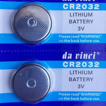 Horúce 10pcs/2card 2032 CR2032, 3V 220mAh lítium Tlačidlo Mince Batérie vo veľkom na hodinky, hračky, blesky atď.