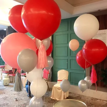 Horúce ! 5 KS Farebné 36 Palcov Hélium Inflable Veľké Veľké Latexové Balóny Kolo Balón Loptu Na Narodeninovej Party Svadobné Dekorácie
