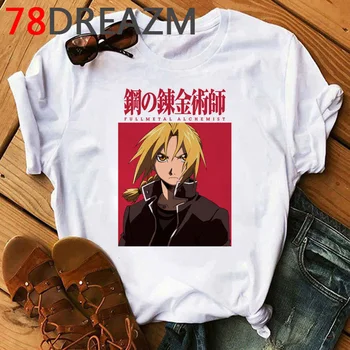 Horúce Anime Fullmetal Alchemist T-shirt Mužov Harajuku Hip Hop Grafické Tees Mužov 2020 Zábavné Japonské Kreslené O-Neck T Shirt Muž