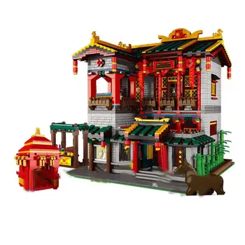 Horúce lepining city architektúry tvorcovia classic Street view chinatown cinese nočný klub stavebné bloky model tehly hračky darček