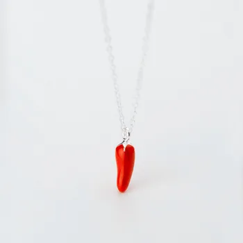 Horúce nové kreatívne populárne malé červené korenie prívesok náhrdelník módne sto temperament jewelr